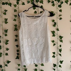 White Sleeveless Blouse